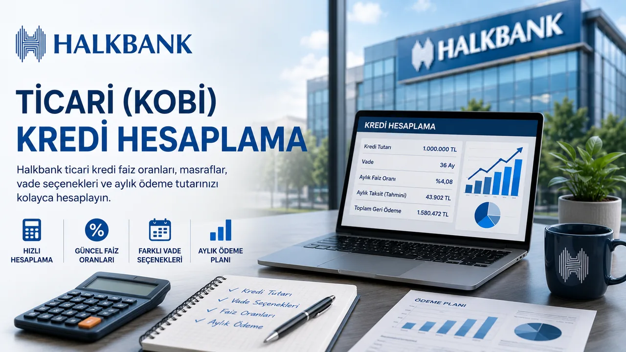 Halkbank ticari KOBİ kredi hesaplama aracı